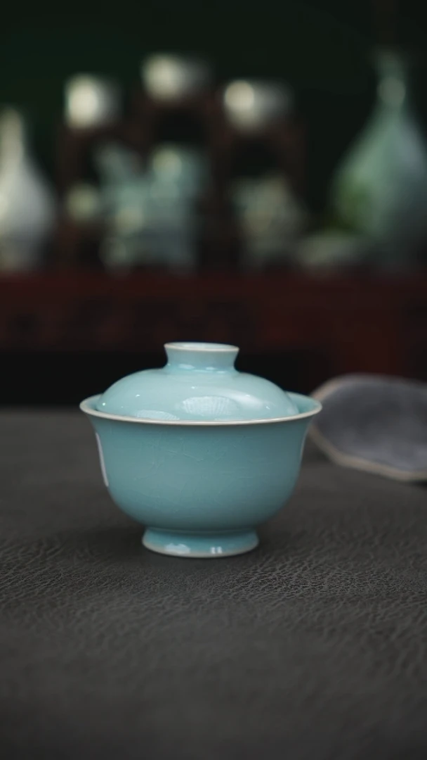 天青 冰裂纹 元宝两才 大瑕 --y