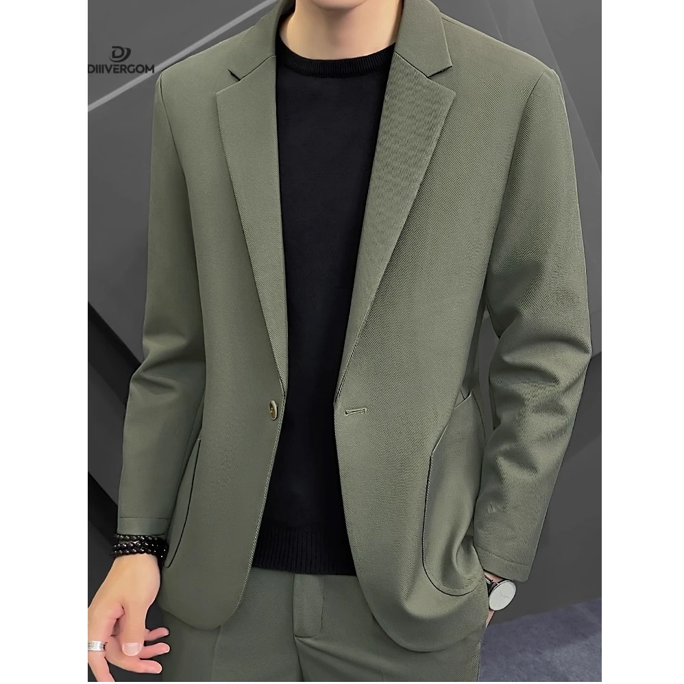 DIIIVERGOM休闲小西装男士韩版潮流高级感西服套装雅痞帅气薄款