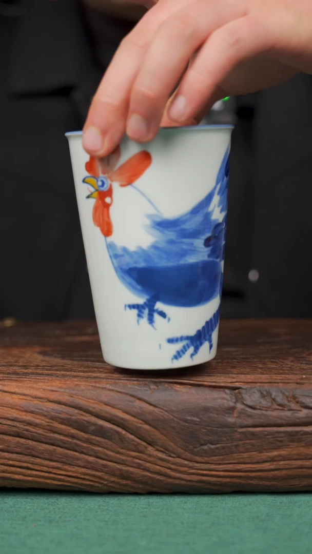 【闪购商品】瓷片87寻一缕瓷香杯釉下手工手绘瓷器