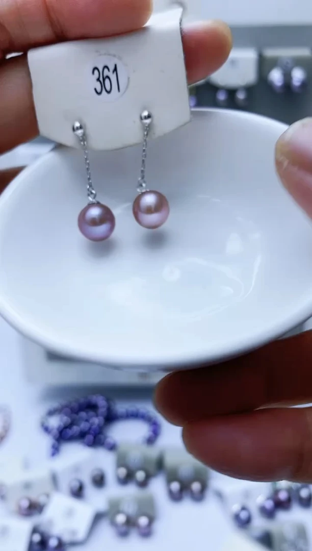 【闪购商品】淡水珍珠耳饰银S925镶嵌361