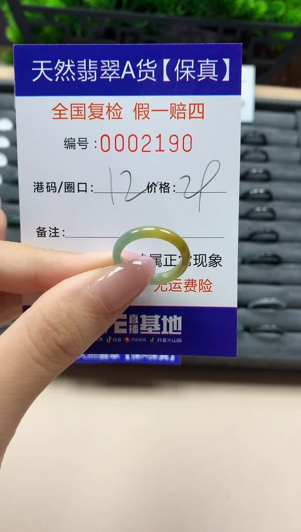 翡翠戒指未镶嵌天然002190