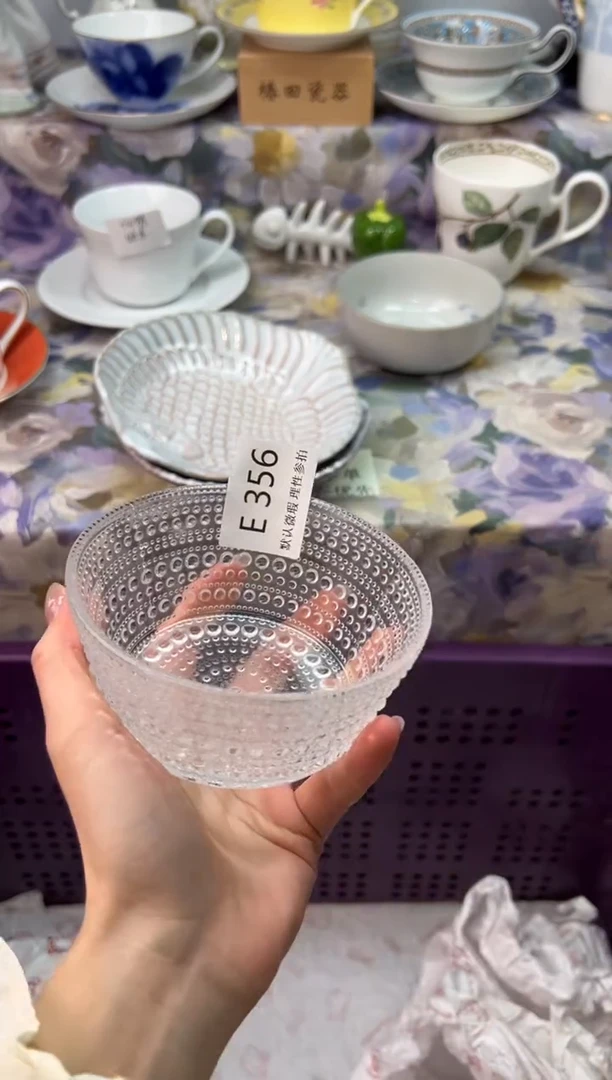 手工艺品玻璃寒*纪瓷片瓷片          E 356