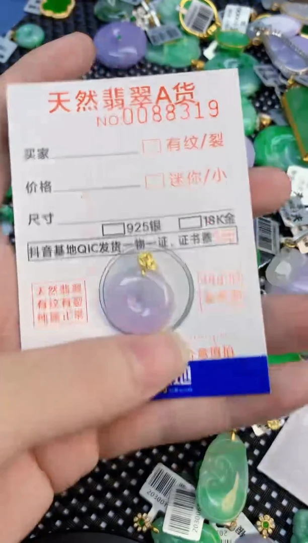 翡翠未镶嵌吊坠(不含链)1