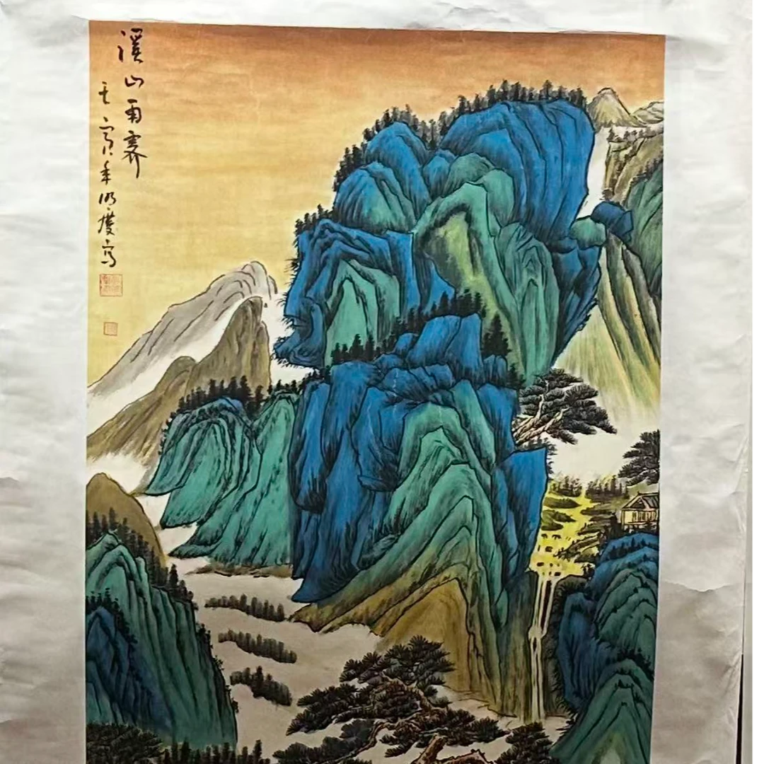 国画作品-徐明庆-四尺整张-溪山雨霁