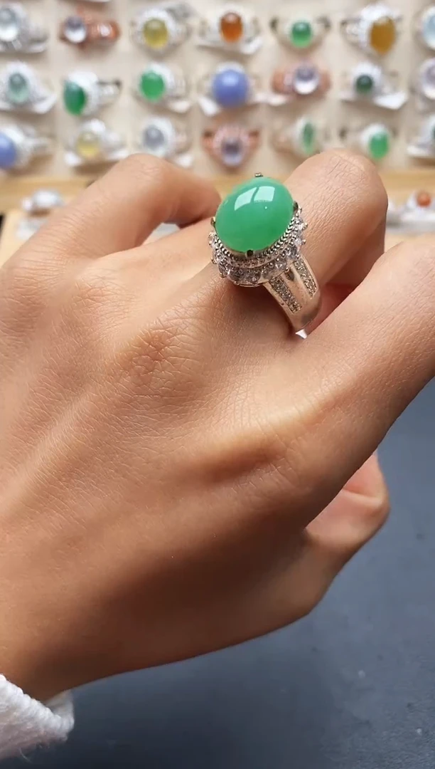 未镶嵌戒指翡翠缅甸天然A货翡翠2 4-7