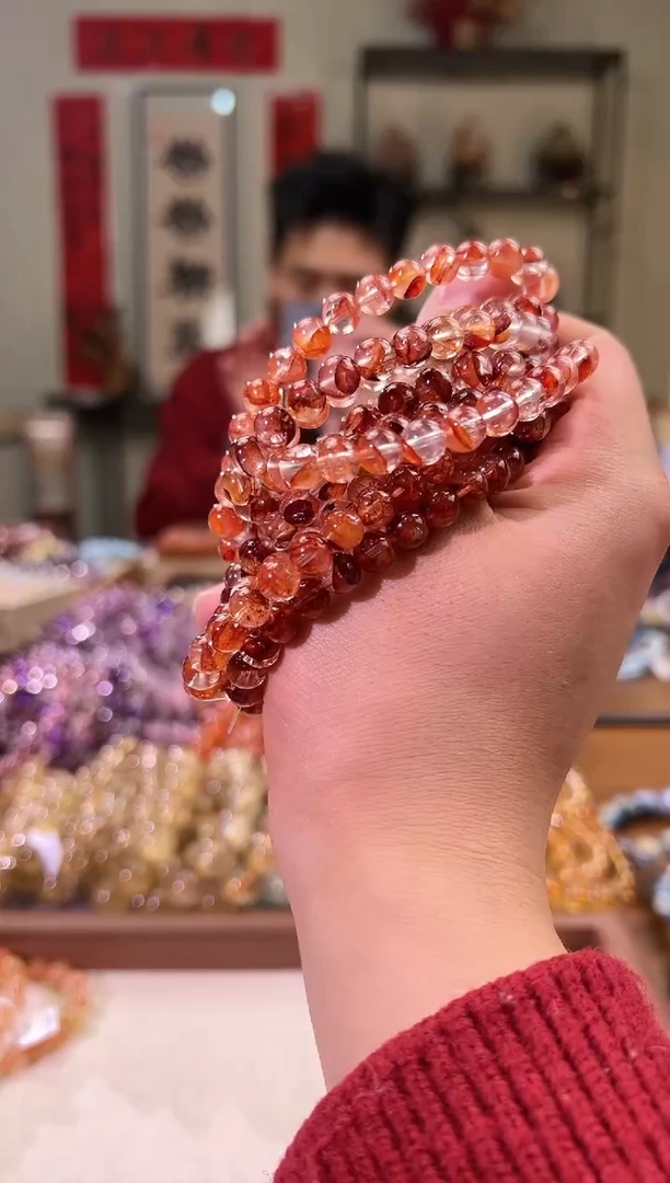 【闪购商品】水晶吊坠(不含链)未镶嵌7+m枫叶红胶花（多样性发其一）