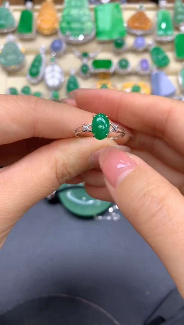 【闪购商品】翡翠戒指18K金镶嵌316-中国好珍宝