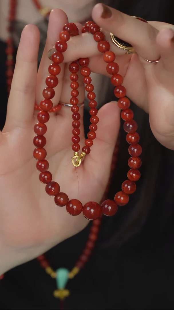 项链未镶嵌南红玛瑙火焰纹项链塔链