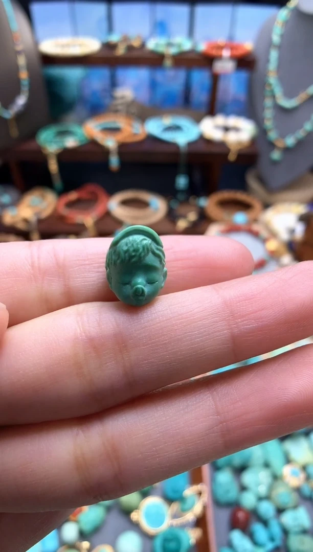 未镶嵌绿松石挂件高瓷精工嘟嘟