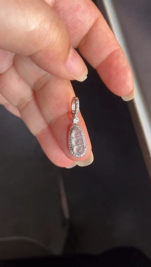 吊坠(不含链)银S925镶嵌翡翠1