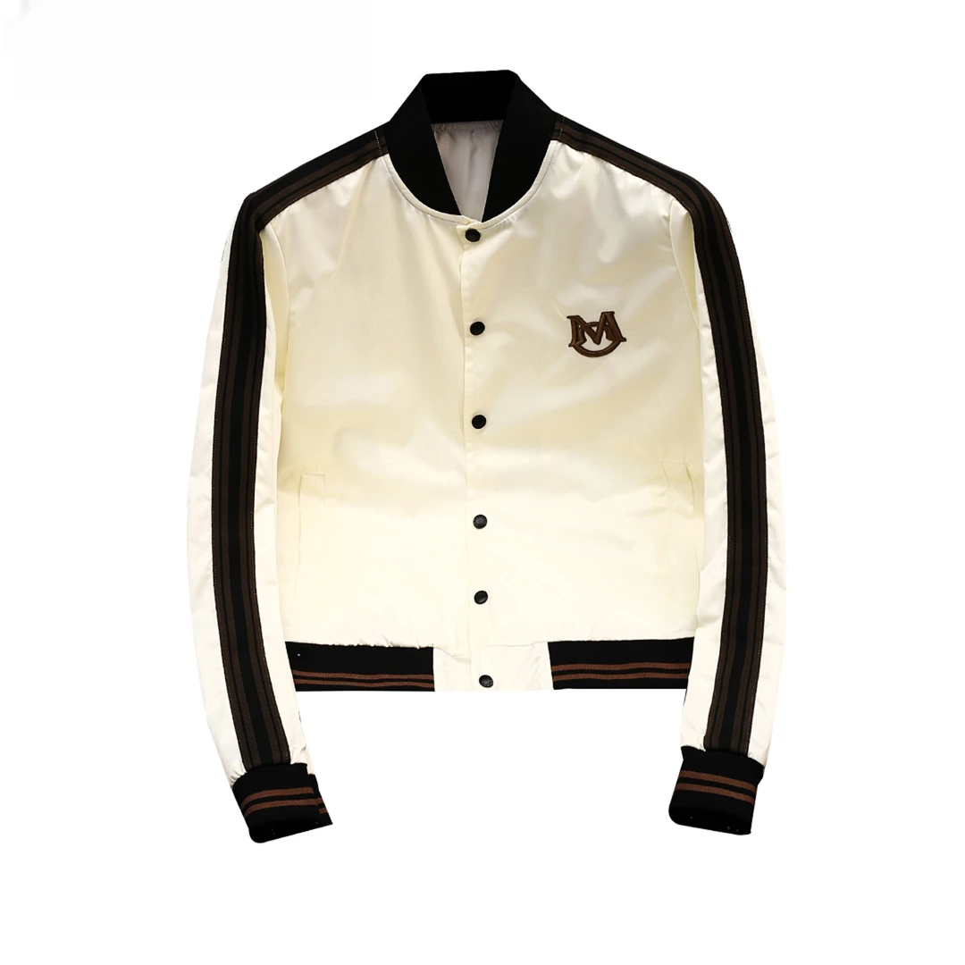 赫柏纪逸痞帅青年夹克秋季轻奢欧洲站男装外套春秋新款棒球领大码