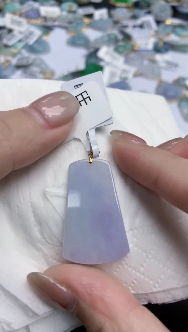 【闪购商品】翡翠颈饰18K金镶嵌天然缅甸翡翠A货