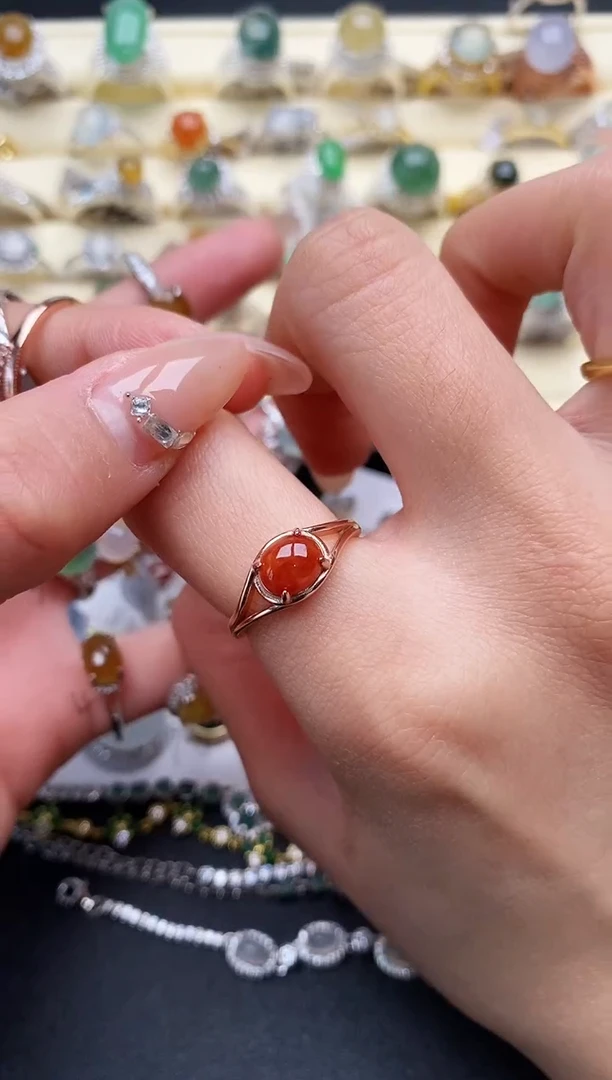 【闪购商品】翡翠戒指银S925镶嵌1111111+3