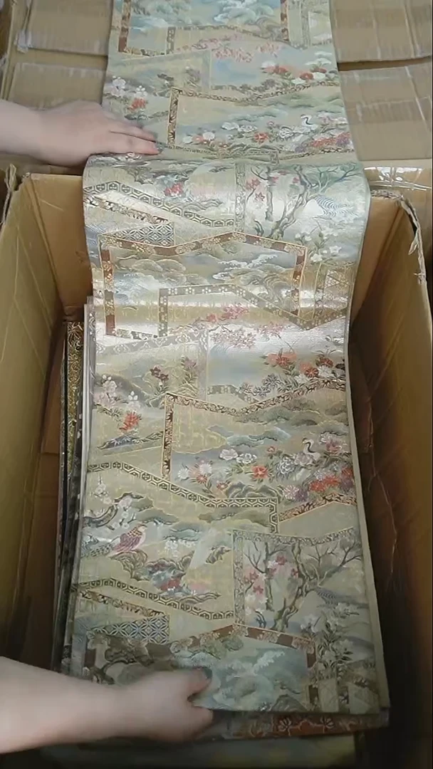 织绣102 六通细密织屏风花鸟特价
