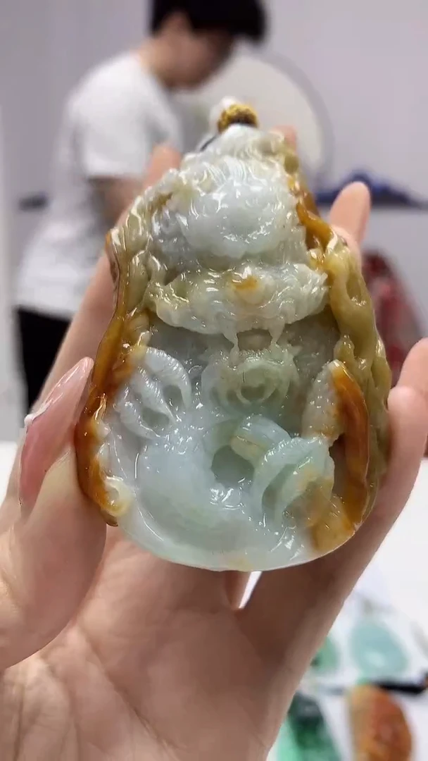 【闪购商品】定制翡翠未镶嵌4688DD-毛货挂件52