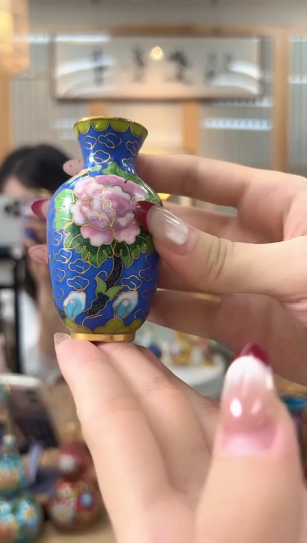 【闪购商品】景泰蓝3寸实地小瓶5只套SDP0002