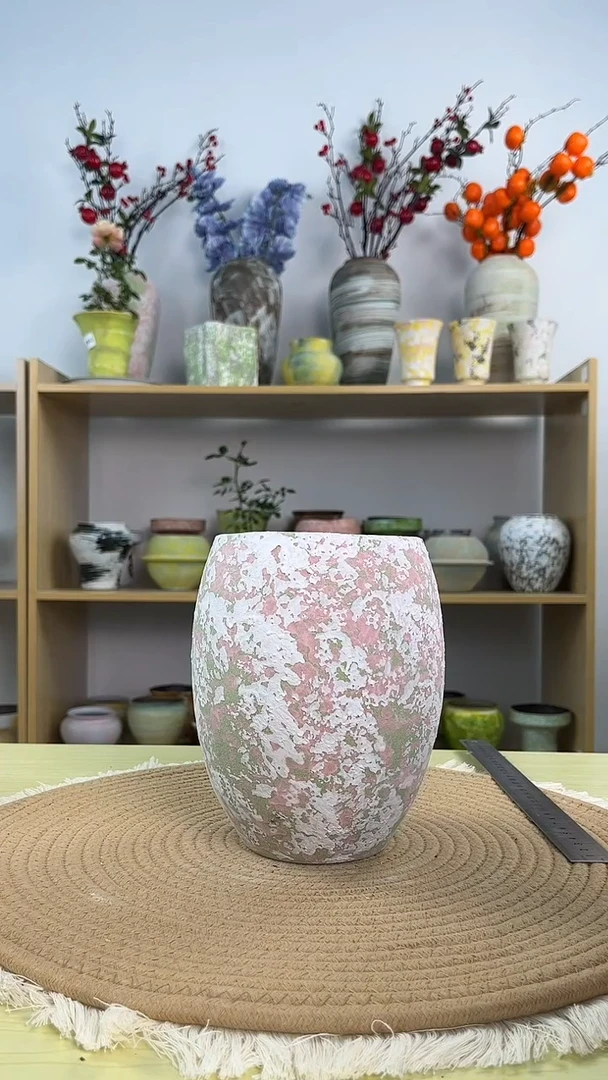 景德镇手作花盆高19口11