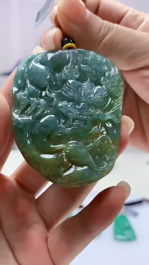 定制翡翠未镶嵌4688ms-毛货125龙