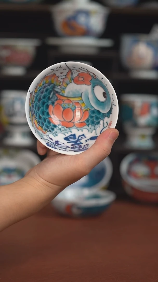 老师作品神仙鱼鸡心杯 (微瑕福利 )
