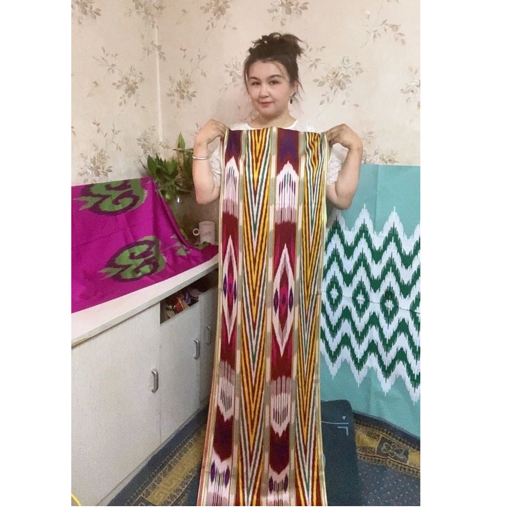 2025新款夏季新疆和田丝绸艾德莱斯布料40*750cm丝绸艾德莱斯