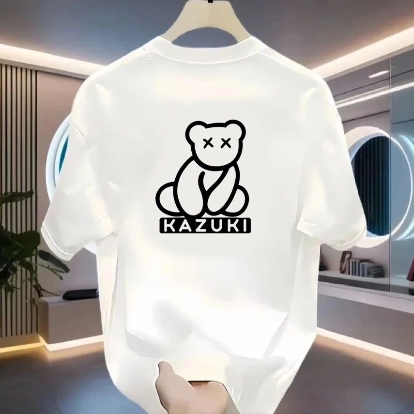 仓石一树潮牌小熊款短袖T恤男士ins潮流宽松情侣印花半袖上衣体恤