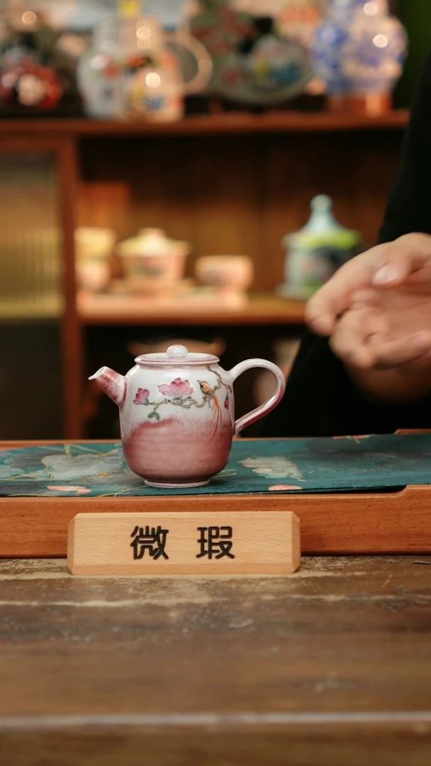 摆件景德镇纯手工釉下彩精品茶具
