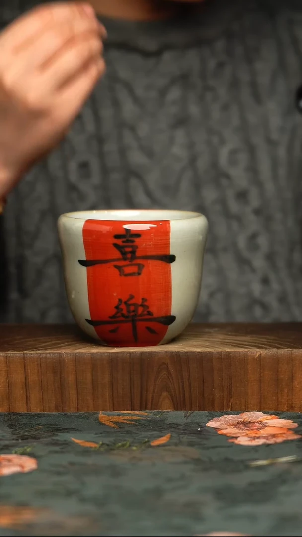 杯釉下彩手工手绘同款陶器