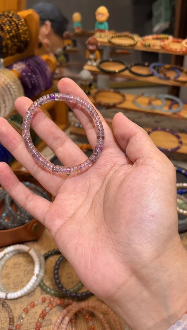 水晶手串未镶嵌高品黑超七手串