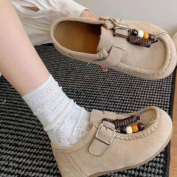 【森系博肯】8211秋款女童甜美软皮森系博肯鞋舒适百搭防滑