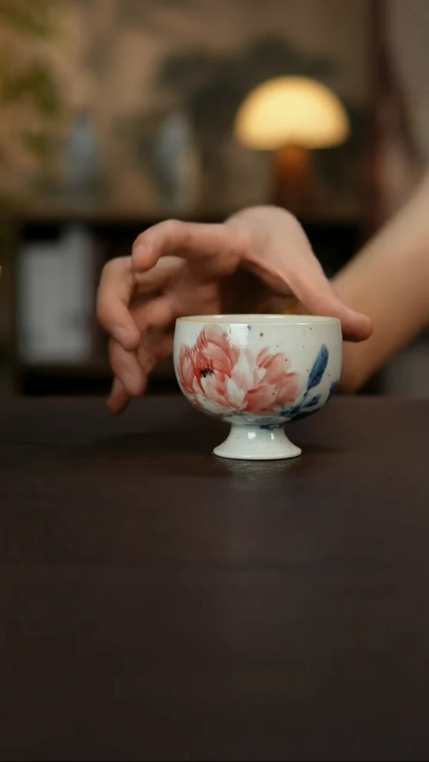 杯景德镇陶瓷杯碗柴烧多人