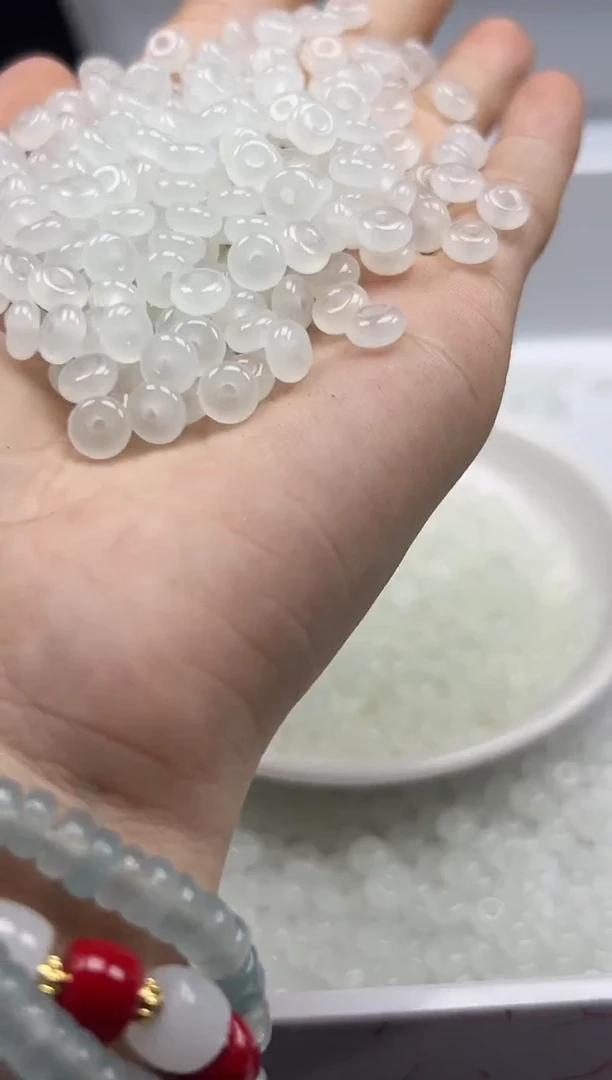 颈饰未镶嵌南红玛瑙W747荔枝冻算盘6*3MM*50颗