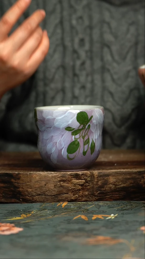 【闪购商品】杯杯釉下彩手工手绘同款陶器
