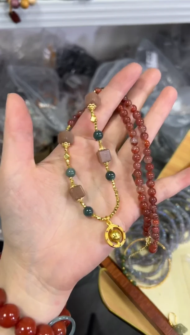 【闪购商品】南红玛瑙手链未镶嵌南红玛瑙设计款项链[3942]