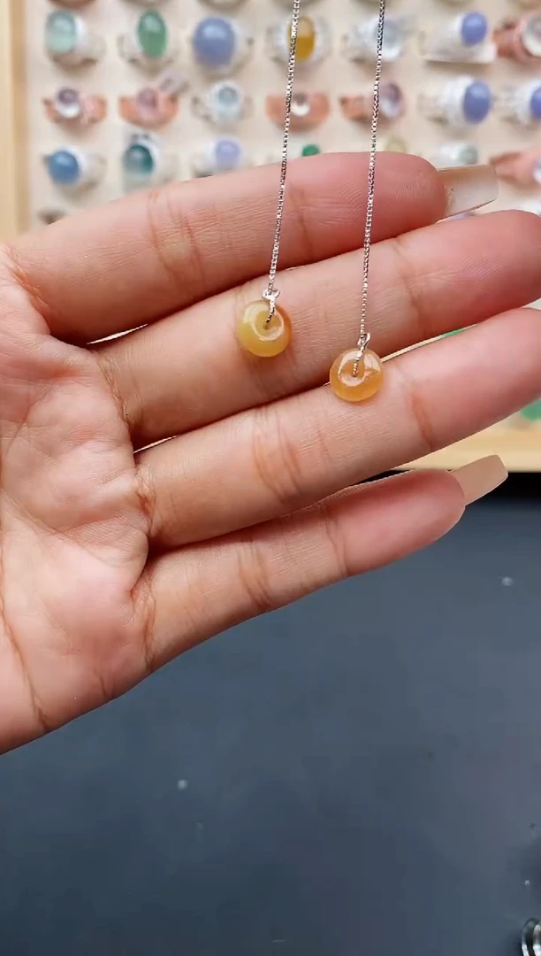 翡翠戒指银S925镶嵌缅甸天然A货翡翠33   4-7