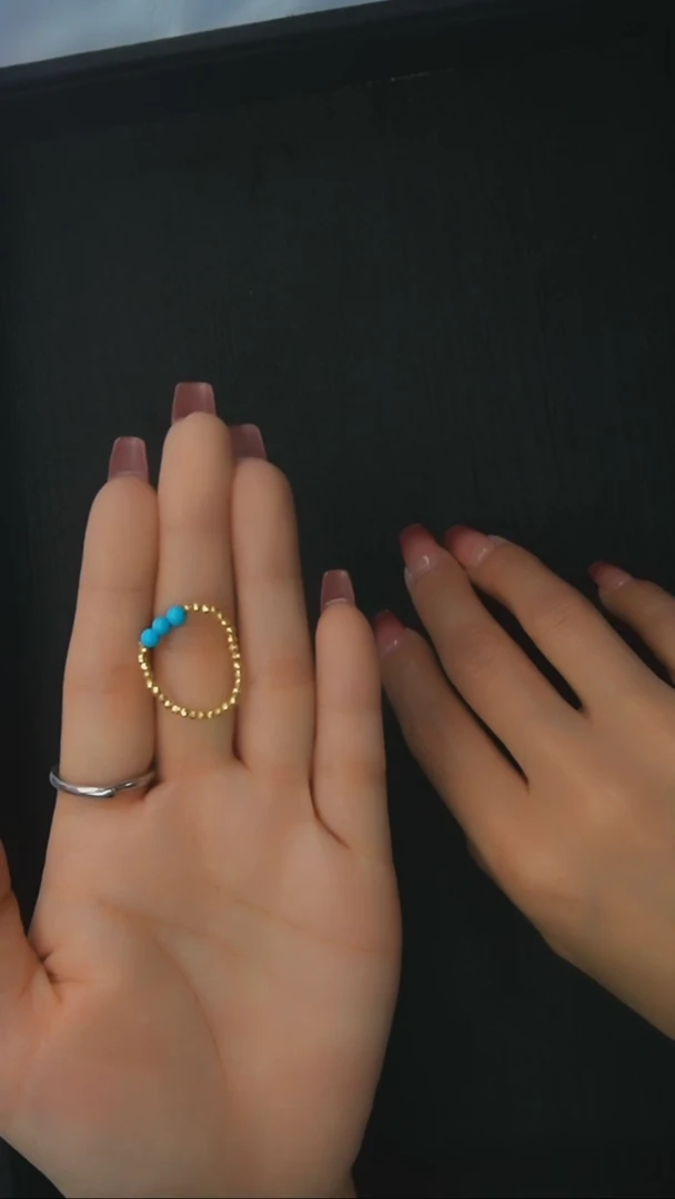 【闪购商品】绿松石戒指18K金镶嵌发货一件