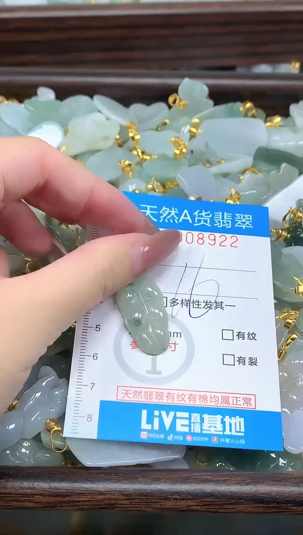 颈饰未镶嵌翡翠净货挂件-8922