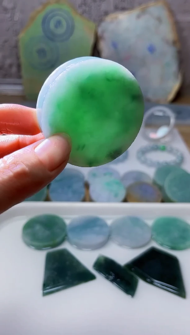 裸石翡翠天然翡翠A货玉 南657