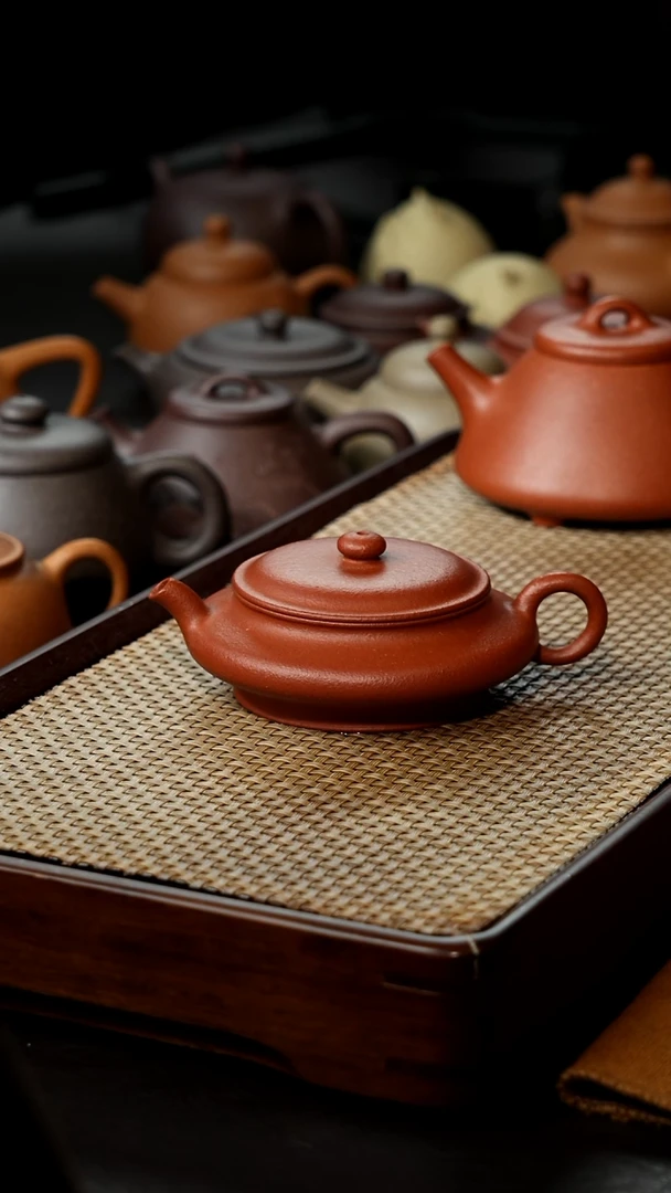 【闪购商品】紫砂茶壶虚扁紫砂壶红降坡泥料