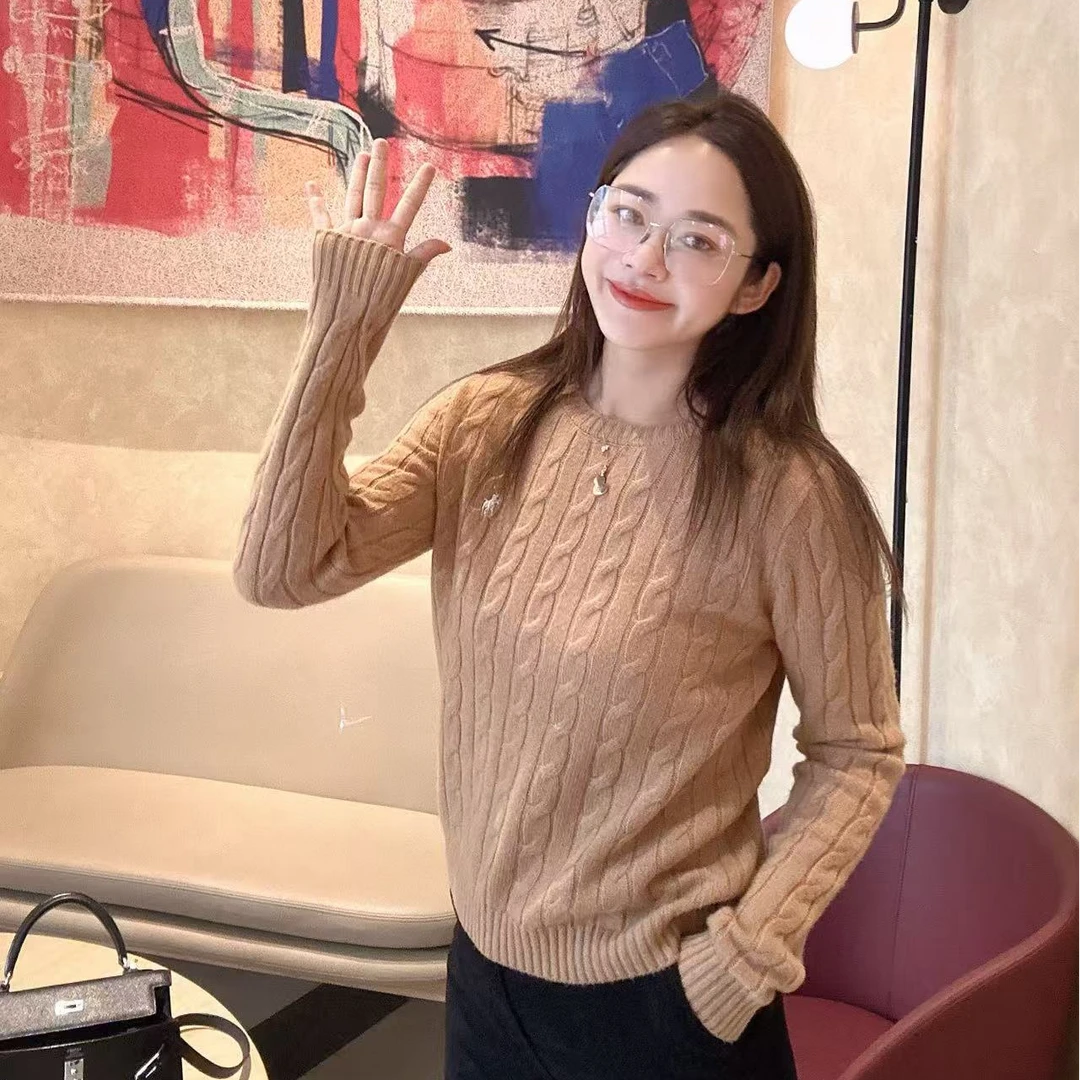 YTTRIUM LIN[大麻花小骑士长袖]针织衫时尚气质（不能机洗）41167