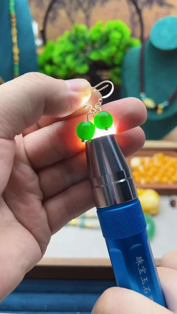 【闪购商品】和田玉耳饰14K金镶嵌E52