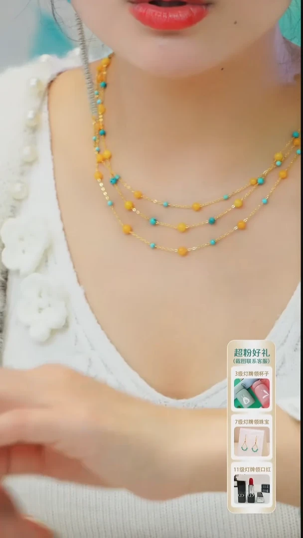 蜜蜡颈饰银S925镶嵌发货一件