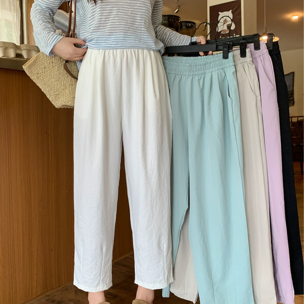 女装新款显瘦宽松休闲奶奶裤长裤2693