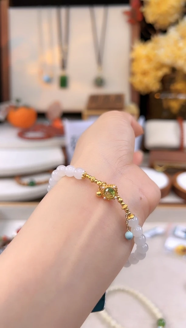 【闪购商品】和田玉手饰银S925镶嵌@@B921D014289