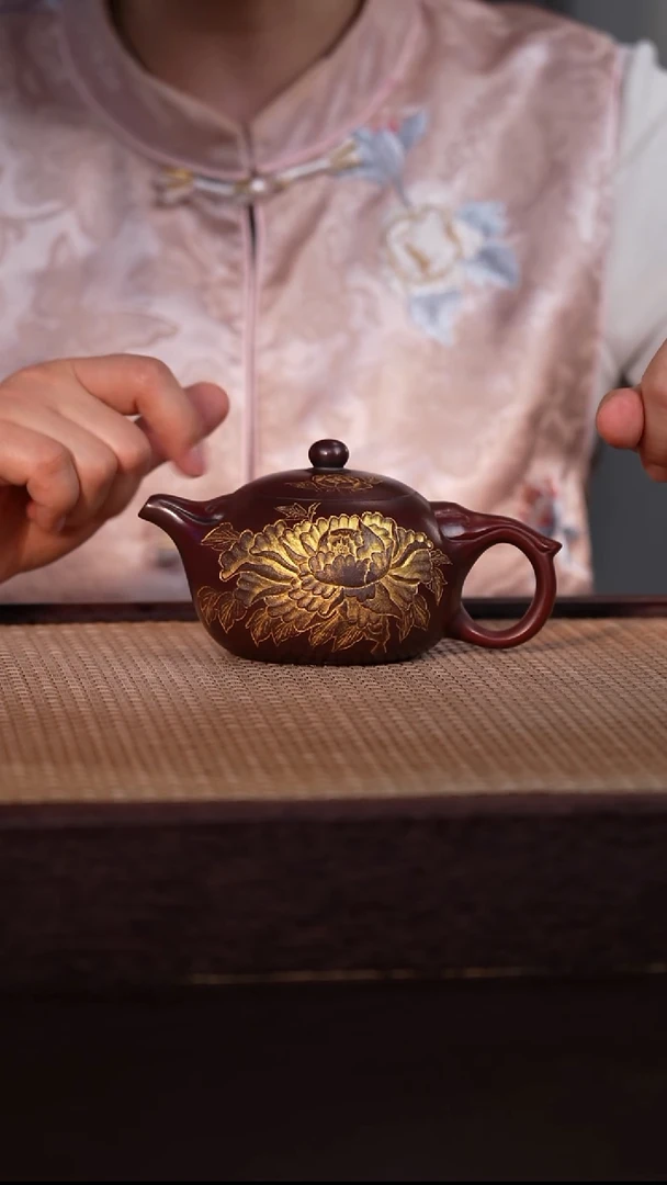 茶壶紫砂龙山古乌泥 230cc