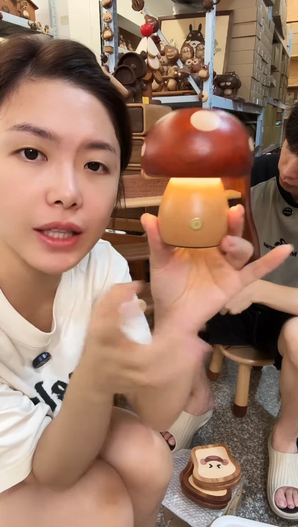 木小红镶嵌蘑菇灯瑕疵