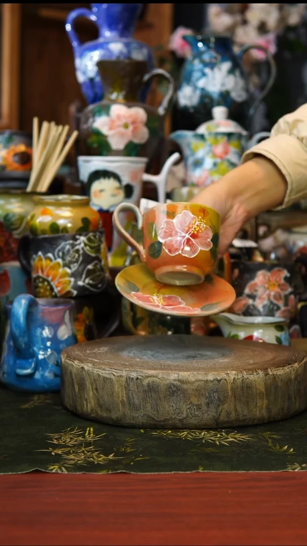 花瓶/杯子/碗116景德镇手工高温釉下彩