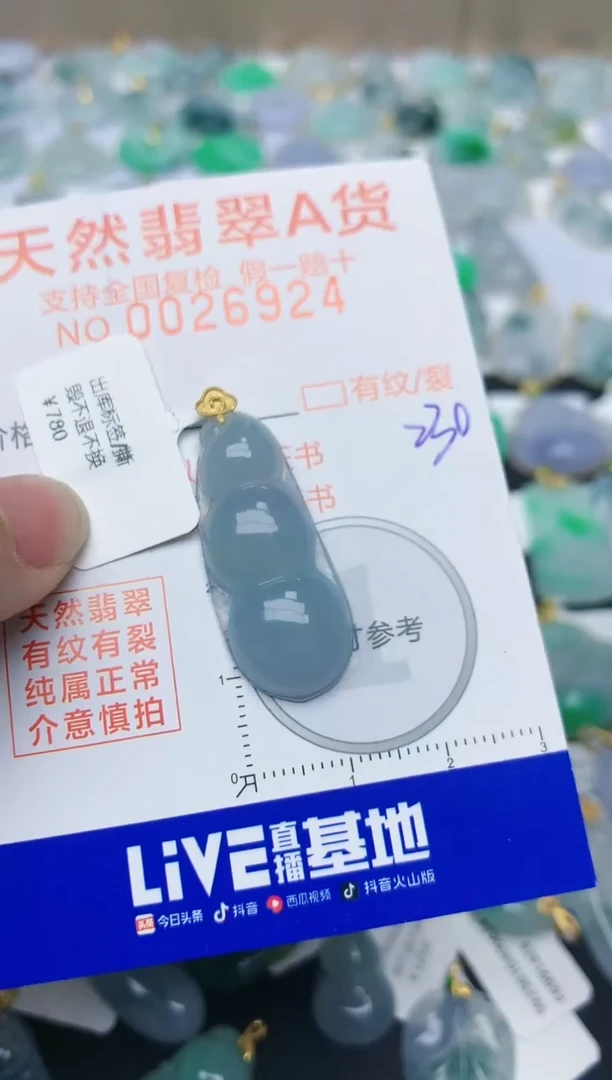 【闪购商品】翡翠颈饰18K金镶嵌天然翡翠A货    230