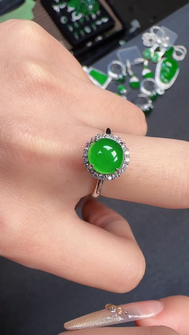 未镶嵌定制翡翠翡翠戒指166