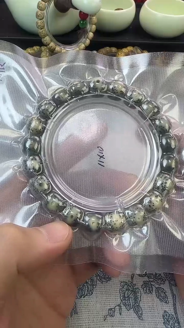 手串星月菩提72石玉料糯冰单圈12×11高透精工福利