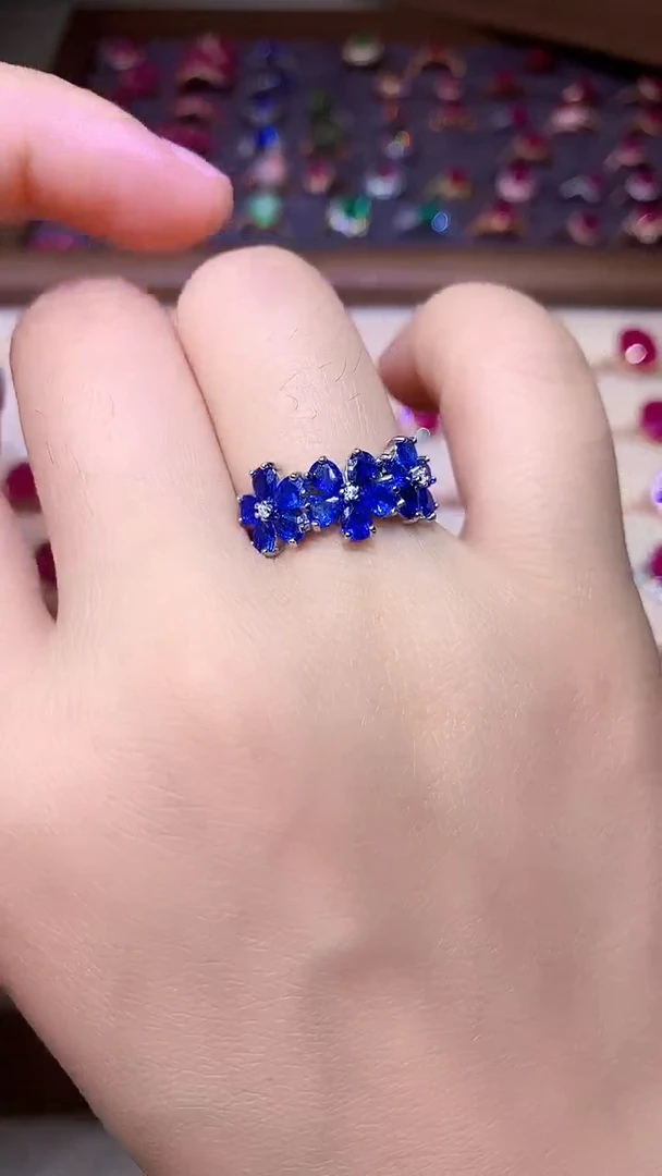 【闪购商品】蓝宝石戒指银S925镶嵌00000